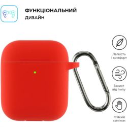 ����� ��� ��������� Armorstandart Ultrathin Silicone Case With Hook ��� Apple AirPods 2 Red (ARM59691) - �������� 2