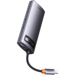 - Baseus 7-in-1 Metal Gleam Series Type-C to HDMI+USB+VGA+RJ45 Docking Station (WKWG040013) -  3