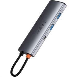 - Baseus 7-in-1 Metal Gleam Series Type-C to HDMI+USB+SD/TF Docking Station (WKWG020113) -  3