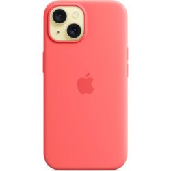     Apple iPhone 15 Silicone Case with MagSafe Guava (MT0V3ZM/A) -  3