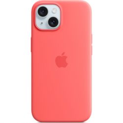     Apple iPhone 15 Silicone Case with MagSafe Guava (MT0V3ZM/A)