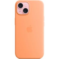     Apple iPhone 15 Silicone Case with MagSafe Orange Sorbet (MT0W3ZM/A) -  2