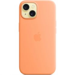     Apple iPhone 15 Silicone Case with MagSafe Orange Sorbet (MT0W3ZM/A) -  3
