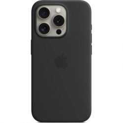     Apple iPhone 15 Pro Silicone Case with MagSafe Black (MT1A3ZM/A)