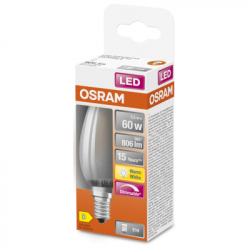 Лампочка Osram LED CL B60 DIM 6,5W/827 230V GL FR E14 (4058075434486) - Картинка 3
