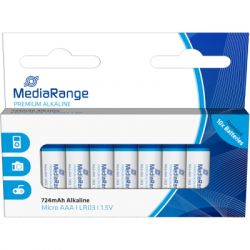  Mediarange AAA LR03 1.5V Premium Alkaline Batteries, Micro, Pack 10 (MRBAT102) -  1