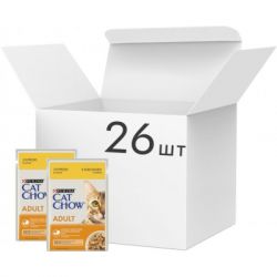 Влажный корм для кошек Purina Cat Chow Adult с курицей и кабачками в желе 85г (7613036595049) - Картинка 2