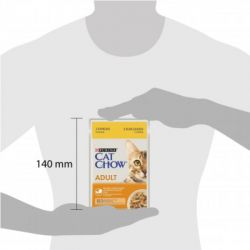 Влажный корм для кошек Purina Cat Chow Adult с курицей и кабачками в желе 85г (7613036595049) - Картинка 3
