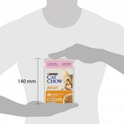 Влажный корм для кошек Purina Cat Chow Adult с лососем и зеленой фасолью в желе 85г (7613036595063) - Картинка 2