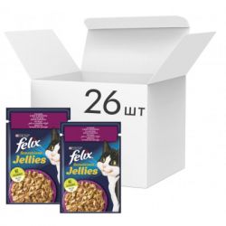 Влажный корм для кошек Purina Felix Sensations Jellies с уткой и шпинатом в желе 85 г (7613039831281) - Картинка 3
