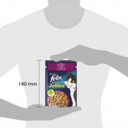 Влажный корм для кошек Purina Felix Sensations Jellies с уткой и шпинатом в желе 85 г (7613039831281) - Картинка 5