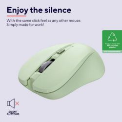 Мишка Trust Mydo Silent Wireless Green (25042) - Картинка 5
