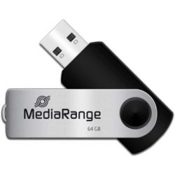 USB   Mediarange 64GB Black/Silver USB 2.0 (MR912) -  2