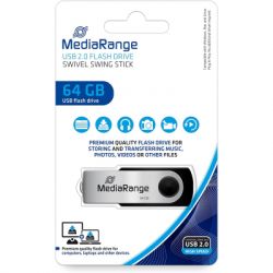 USB   Mediarange 64GB Black/Silver USB 2.0 (MR912) -  3