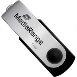 USB   Mediarange 64GB Black/Silver USB 2.0 (MR912) -  1