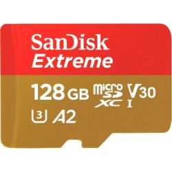   SanDisk 128GB microSD class 10 UHS-I Extreme For Action Cams and Dro (SDSQXAA-128G-GN6AA) -  3