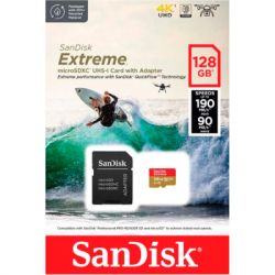   SanDisk 128GB microSD class 10 UHS-I Extreme For Action Cams and Dro (SDSQXAA-128G-GN6AA) -  5