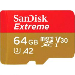 Карта памяти SanDisk 64GB microSD class 10 UHS-I Extreme For Action Cams and Dro (SDSQXAH-064G-GN6AA) - Картинка 3