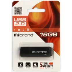 USB   Mibrand 16GB Mink Black USB 2.0 (MI2.0/MI16P4B) -  2