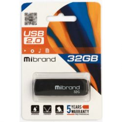 USB   Mibrand 32GB Mink Black USB 2.0 (MI2.0/MI32P4B) -  2