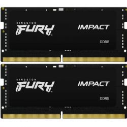  '   SoDIMM DDR5 32GB (2x16GB) 5600 MHz Impact Black Kingston Fury (ex.HyperX) (KF556S40IBK2-32) -  1