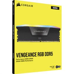  '  ' DDR5 96GB (2x48GB) 5200 MHz Vengeance RGB Black Corsair (CMH96GX5M2B5200C38) -  5