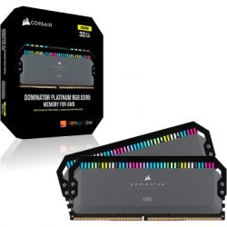  '  ' DDR5 64GB (2x32GB) 6000 MHz Dominator Platinum RGB Gray Corsair (CMT64GX5M2B6000Z30) -  5