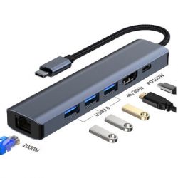  Dynamode 7-in-1 USB-C to HDTV 4K/30Hz, 2USB3.0, RJ45, USB-C PD 100W, SD/MicroSD (BYL-2303) -  3