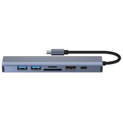  Dynamode 7-in-1 USB-C to HDTV 4K/30Hz, 2USB3.0, RJ45, USB-C PD 100W, SD/MicroSD (BYL-2303) -  4