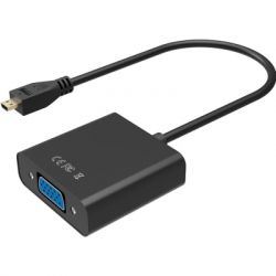 ���������� micro HDMI M to VGA F 0.3m 4K/2K Black Voltronic (YT-C-mcHDMI(M)/VGA(F)-B)