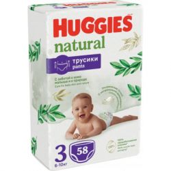ϳ Huggies Natural Pants Mega 3 (6-10 ) 58  (5029053549552) -  2