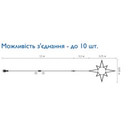 Гірлянда Delux Motif flash Star 65 х 75 см білий IP44 EN (90012985) - Картинка 2