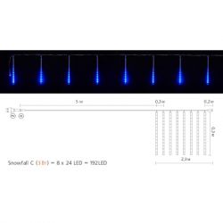 ó������ Delux Snowfall C 192LED 8�0.3 � IP44 EN ����/������� (90017978) - �������� 2