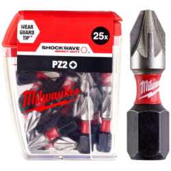 Набір біт Milwaukee SHOCKWAVE, PZ2, 25мм, 25шт (4932430864) - Картинка 2