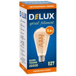  Delux ST64 5 E27 2200 amber spiral_filament (90018153) -  3