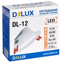 Світильник Delux DL-12 4500К 12Вт 960лм 230В D140мм (90018630) - Картинка 3