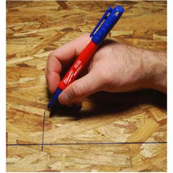 Маркер Milwaukee для будмайданчика INKZALL, тонкий синій (4932492126) - Картинка 4