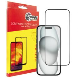   Dengos Full Glue iPhone 15 Plus (black) (TGFG-319)