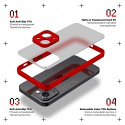 Чохол до мобільного телефона Armorstandart Frosted Matte Xiaomi 13T / 13T Pro Red (ARM69709) - Картинка 2