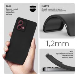 ����� �� ��������� �������� Armorstandart Matte Slim Fit Motorola G84 5G Camera cover Black (ARM70883) - �������� 3