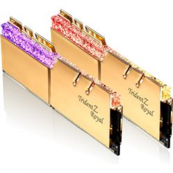     DDR4 64GB (2x32GB) 3600 MHz TridentZ RGB Royal Gold G.Skill (F4-3600C18D-64GTRG) -  2