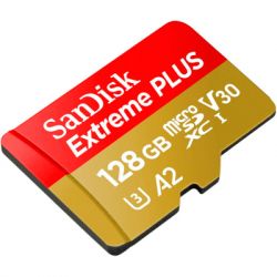   SanDisk 128GB microSD class 10 V30 Extreme PLUS (SDSQXBD-128G-GN6MA) -  3