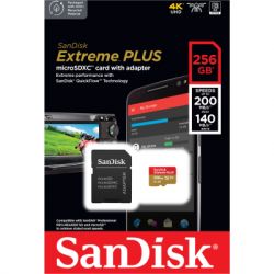   SanDisk 256GB microSD class 10 V30 Extreme PLUS (SDSQXBD-256G-GN6MA) -  4