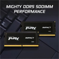  '   SoDIMM DDR5 64GB (2x32GB) 5600 MHz FURY Impact Kingston Fury (ex.HyperX) (KF556S40IBK2-64) -  5