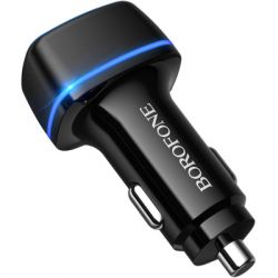   BOROFONE BZ14 Max dual port ambient light car charger USB-A Black (BZ14B)