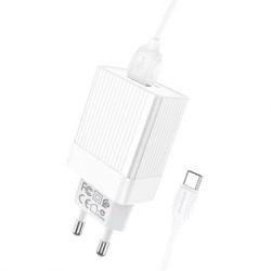   BOROFONE BA47A Mighty speed single port QC3.0 3A + Type-C cable White (BA47ACW) -  6