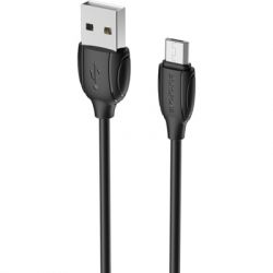   USB 2.0 AM to Micro 5P 1.0m BX19 Benefit 2.4A Black BOROFONE (BX19MB)