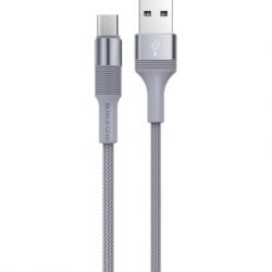   USB 2.0 AM to Micro 5P 1.0m BX21 Outstanding 2.4A Gray BOROFONE (BX21MMG)