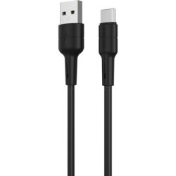   USB 2.0 AM to Type-C 1.0m BX30 Silicone 3A Black BOROFONE (BX30CB) -  1