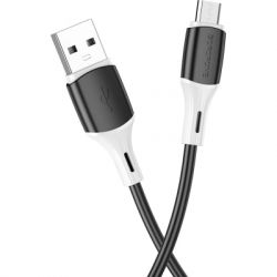   USB 2.0 AM to Micro 5P 1.0m BX79 2.4A Black BOROFONE (BX79MB) -  2